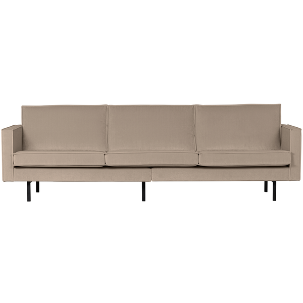 Rodeo sofa 3-seater velvet khaki, front view