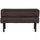 Rodeo hocker on legs ecoleather black