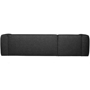 Bean corner sofa incl. cushions dark grey melange, back view