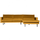 Rodeo chaise longue right velvet ochre