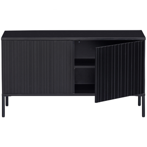 New gravure meuble tv 100 cm pin noir, côté gauche