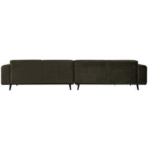 Statement XL 4-places 372 cm velvet dark green hunter, vue de dos