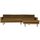 Rodeo chaise longue right velvet honey yellow