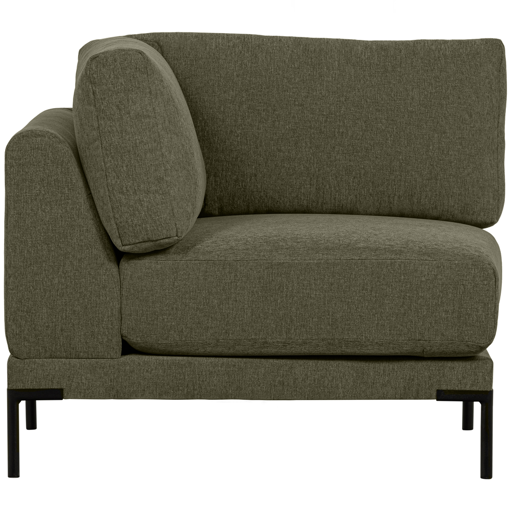 Couple corner element warm green, front view