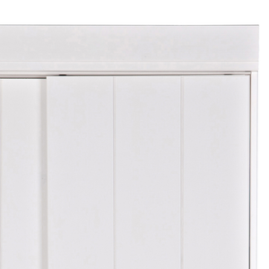 Row cabinet shelves sliding doors, detail