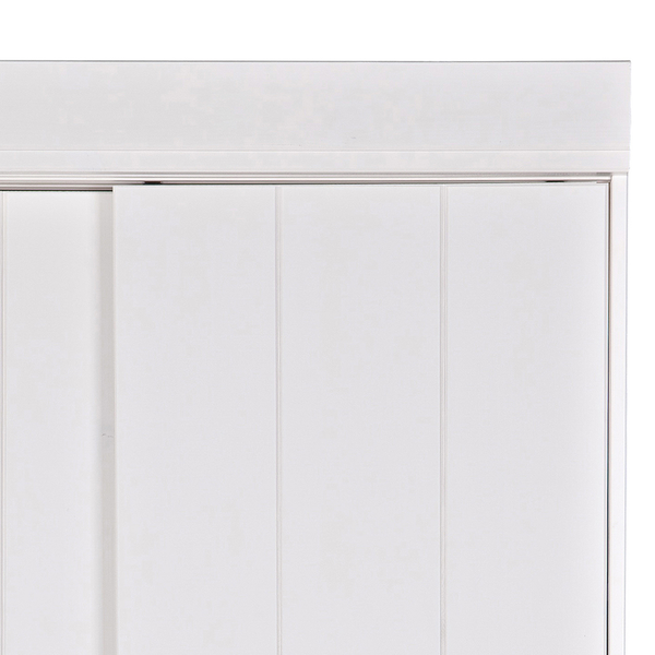 Row cabinet shelves sliding doors, detail