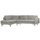 Arwin corner sofa, ribbed fabric, left-hand, grayish green