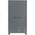 Dennis wardrobe with drawers pine steel grey