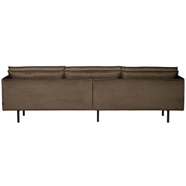 Rodeo canape 3-places velvet taupe, vue de dos