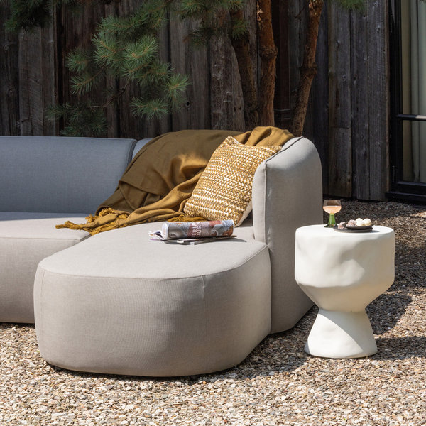 Aur side table reinforced fiber natural, room setting