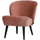 Sara armchair velvet old pink