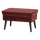 Rocco ottoman velvet bordeaux red