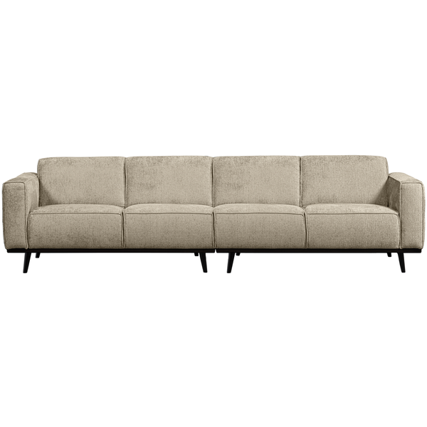 Statement 4-seater 280 cm structure velvet wheatfield, front view