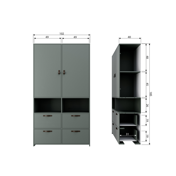 Stage armoire pin soap, plan avec dimensions