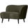 Sara lounge fauteuil droite velours vert chaud