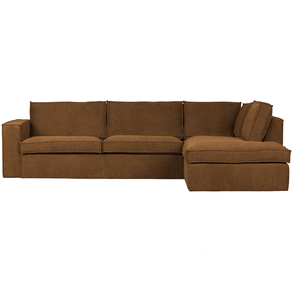Freddie corner sofa right bronze, front view
