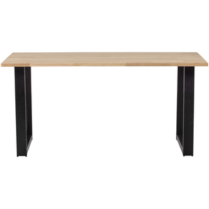 Combi Tablo oak table 180 x 90 cm with U shaped leg, front view