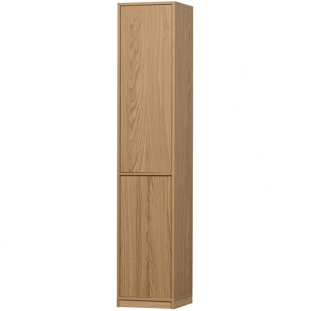 Modulair haut-de-casse 40 cm chêne naturel mat, vue de face inclinée