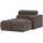 Novi chaise longue element arm rechts ribstof grijsbruin