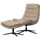 Kube draaifauteuil met hocker naturel
