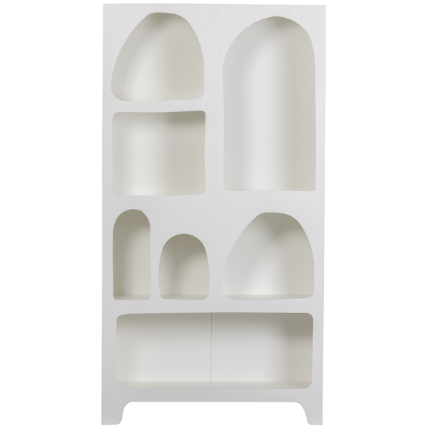 Caz cabinet wide white, front view
