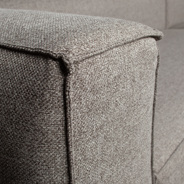 Bean corner sofa incl. cushions light grey melange, detail