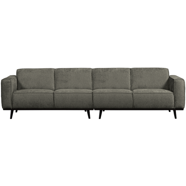 Statement 4-zits bank 280 cm structure velvet frost, vooraanzicht
