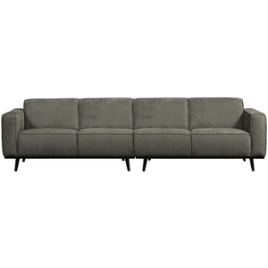 Statement 4-zits bank 280 cm structure velvet frost, vooraanzicht