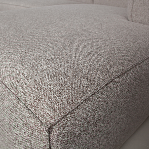 Bean corner sofa incl. cushions light grey melange, detail