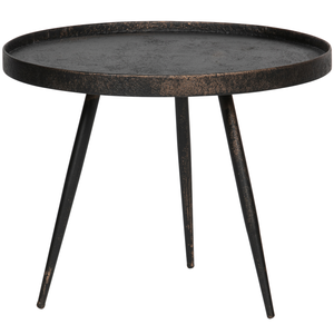 Bounds table dáppoint L bois/métal or antique 44xø58 cm, vue de face