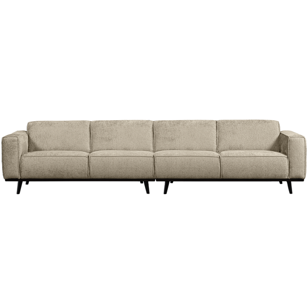Statement XL 4-seater 372 cm structure velvet wheatfield, front view