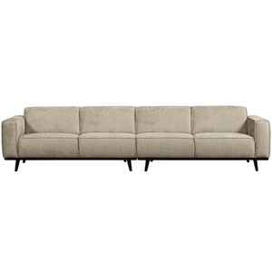 Statement XL 4-places 372 cm structure velvet wheatfield, vue de face