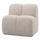 Mojo dining bench 84 cm with backrest rib fabric ecru