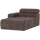 Novi chaise longue element arm links ribstof grijsbruin