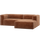 Bean chaise longue sofa right chenille velvet terra
