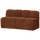 Mojo eetbankje 164 cm met rugleuning ribstof roestbruin