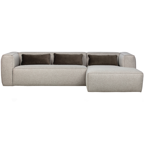 Bean canapé d angle droite incl. coussions gris clair, vue de face