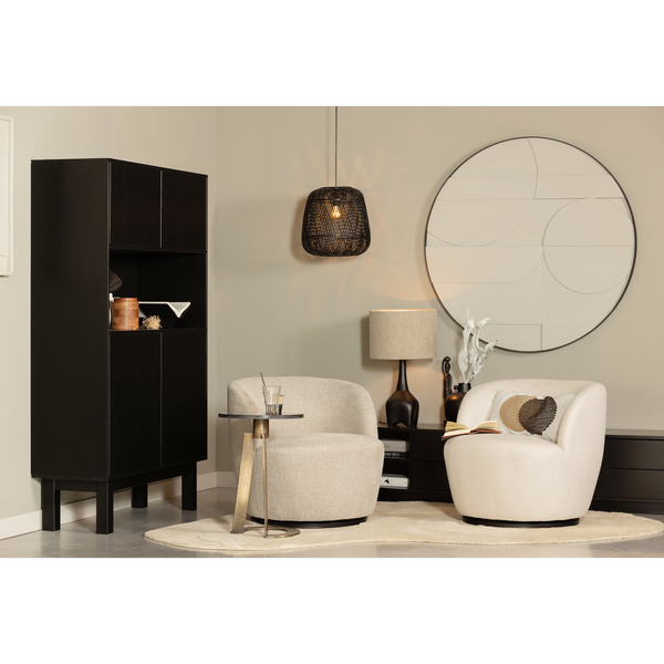 Finca buffet/bar cabinet pine deep black, room setting