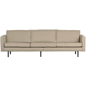 Rodeo canape 3-places bouclé beige, vue de face