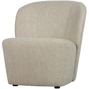 Lofty armchair bouclé natural, angled front view
