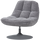 Elvi fauteuil pivotant chenille structure gris clair