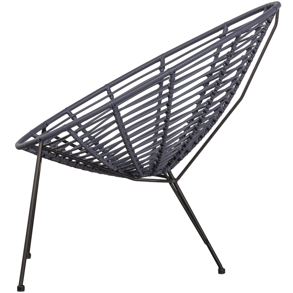 Jane lounge chair garden ink, front view