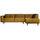 Statement corner sofa right velvet honey yellow