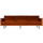 Rodeo canape 3-places velvet rouille