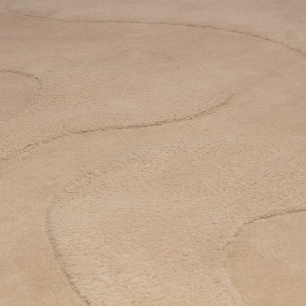 Alya tapis organique lait 170x240 cm, détail