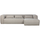 Bean corner sofa right incl. cushions light grey melange