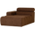 Novi chaise longue element arm links bouclé mokkabruin