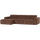 Novi chaise longue bank links ribstof mokkabruin