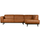Statement canapé d angle droite eco cuir cognac