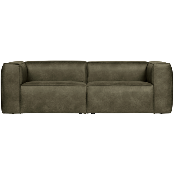 Bean 3,5-seater sofa ecoleather army, front view